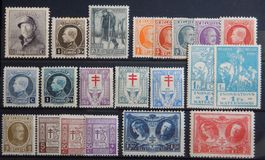 Belgien ex. Kat. 149-222 * 1919/26