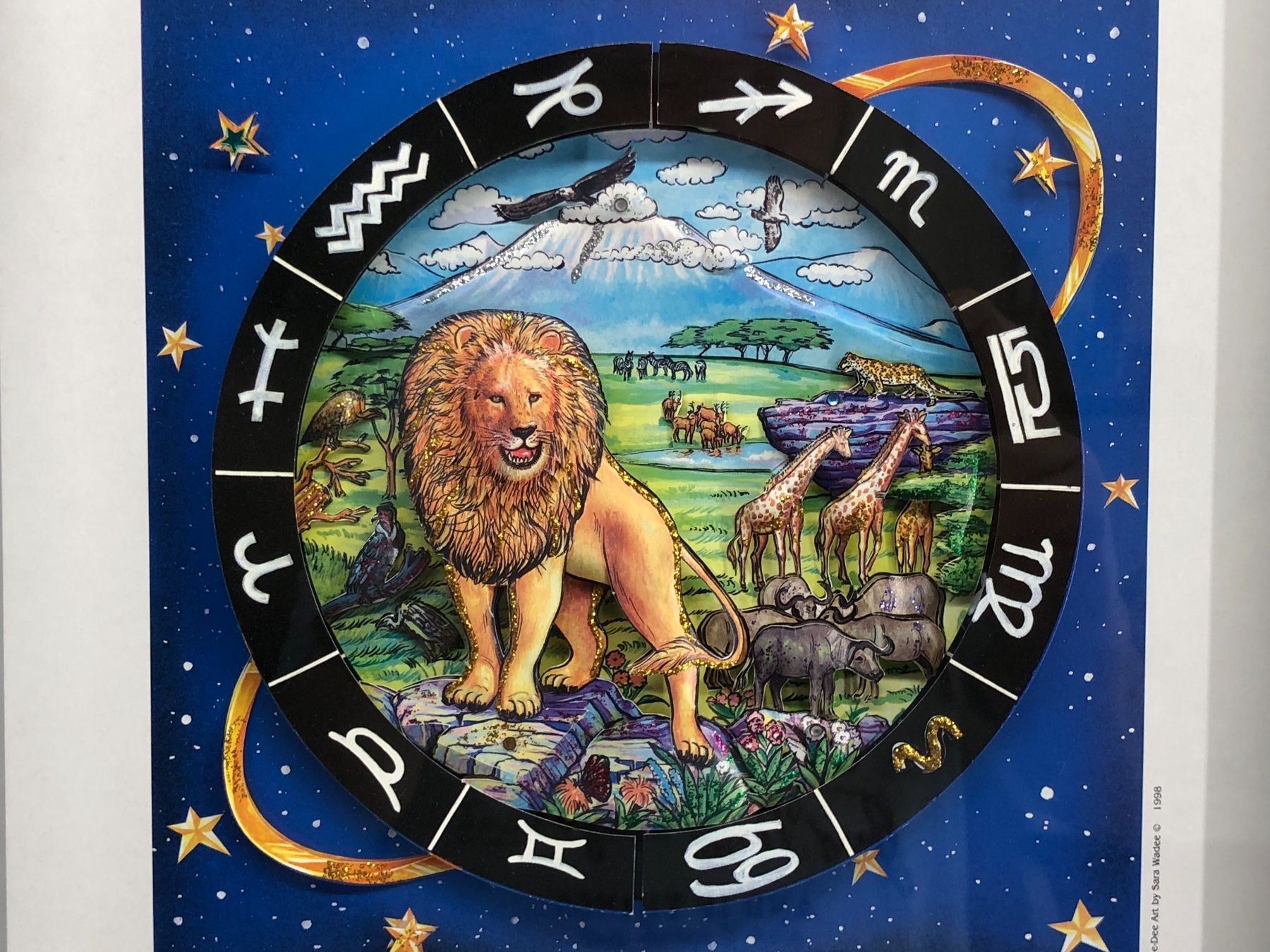 Dipinti: 3D Bild / Sternzeichen Löwe / 40x40cm - Silber – Nuovo e nell'imballaggio originale da Bergdietikon venduto da Garak