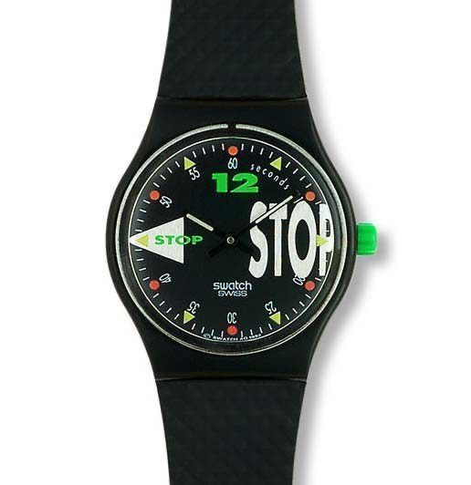 Swatch Smartwatch: Stop Swatch (SSB101) NIGHTSHIFT – Usato da Rüti ZH venduto da Theprojekt