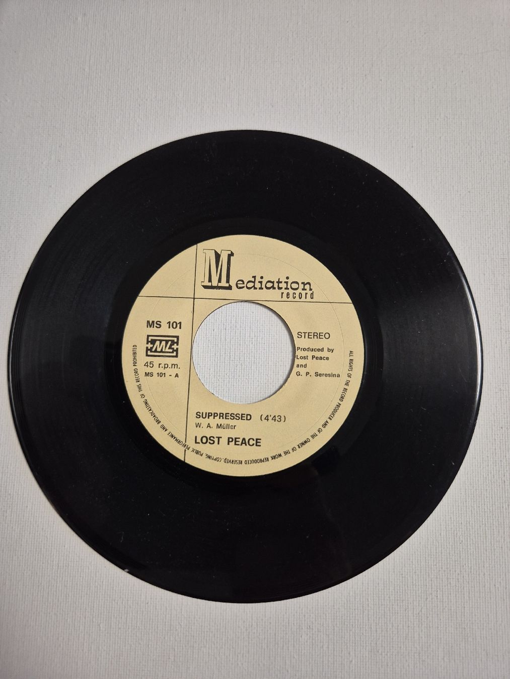 Dischi in vinile: Suppressed - Lost Peace - After A Big Steak - Single 7 , CH  – Nuovo (secondo la descrizione) da Uster venduto da newwave0 2