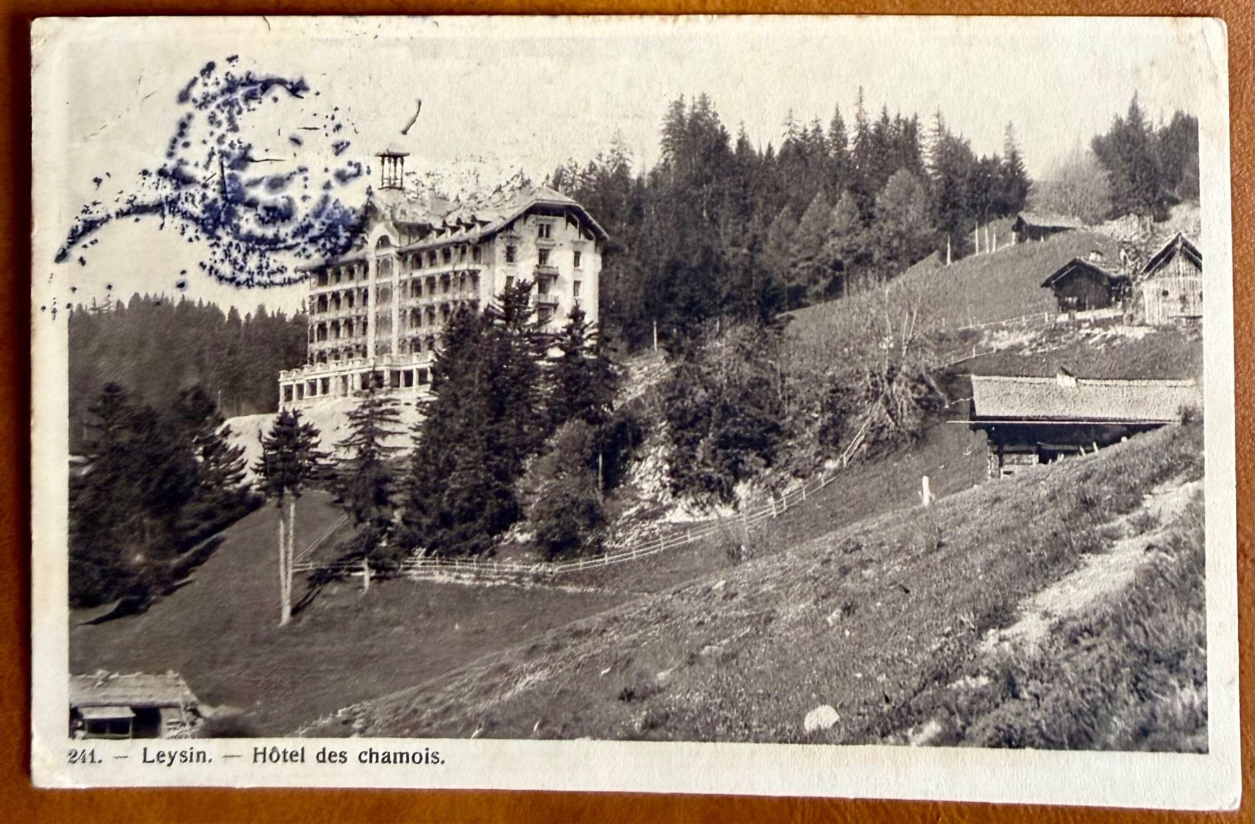 Cartoline postali: Leysin - Hôtel des Chamois - 1909 – Usato da Lutry venduto da Ediego