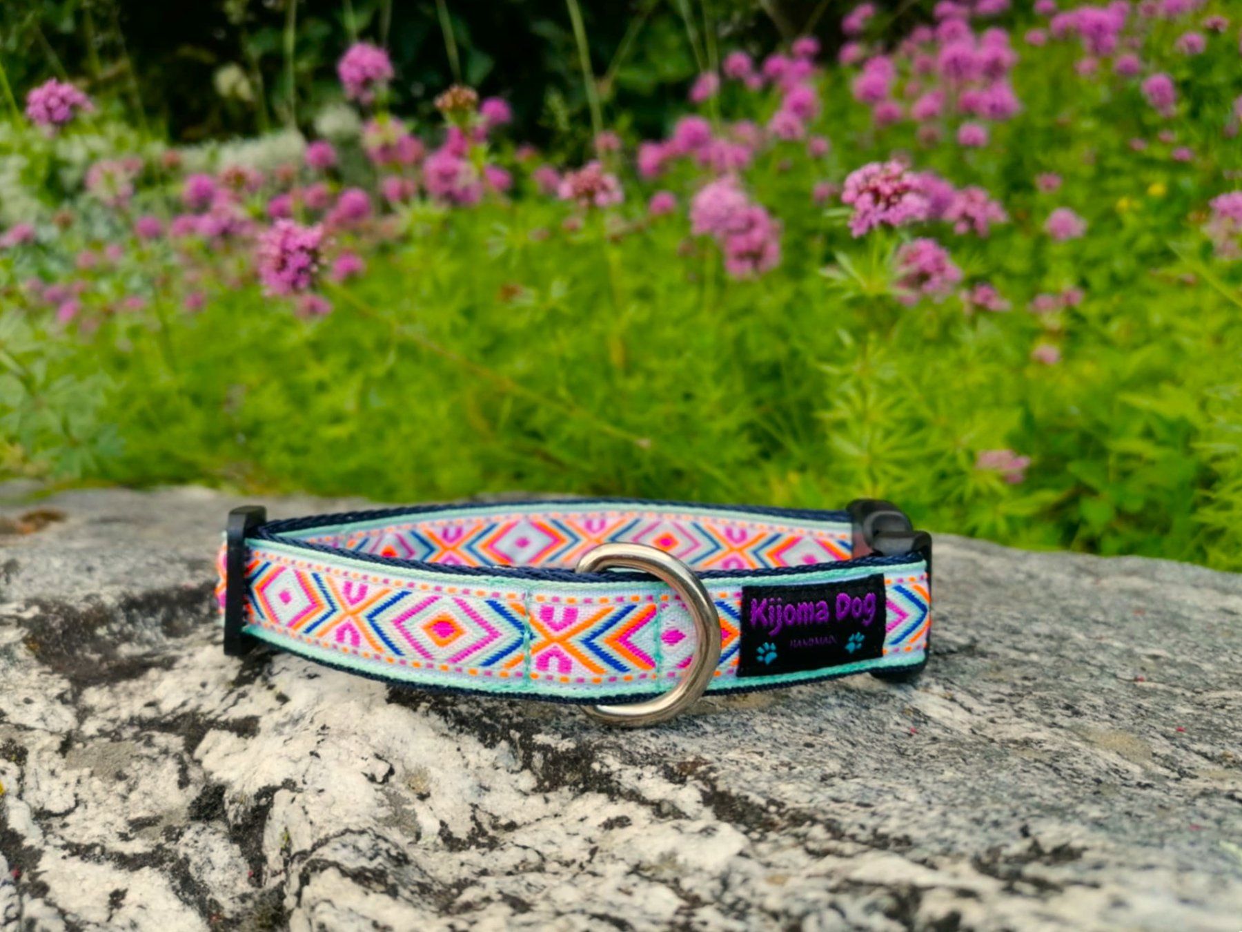 Leine & Halsband: Hundehalsband 2cm "Mayra" handgemacht – Neu und originalverpackt aus Grenchen von KijomaDog
