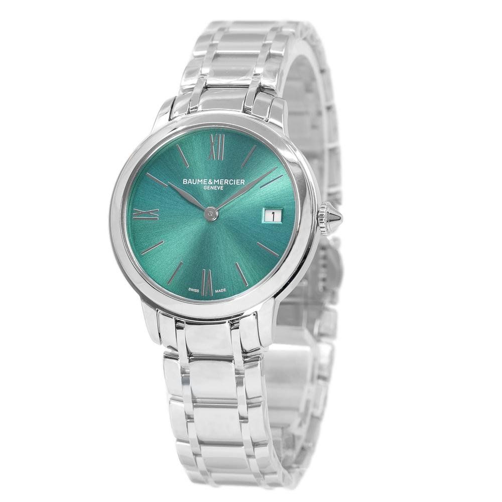 Baume & Mercier Uhren: Baume & Mercier Ladies 10609 Classima Green Dial Quartz – Neu und originalverpackt aus Schindellegi von harveystore
