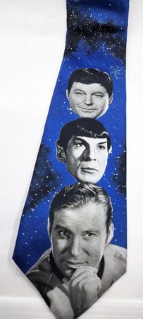 Krawatte Star Trek Original Crew, Captain Kirk, Spock, Pille