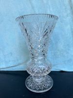Elegant crystal vase, hand-cut, vintage