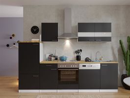 332 Küchenzeile Küchenblock 280cm W/SW - Küche Einbauküche