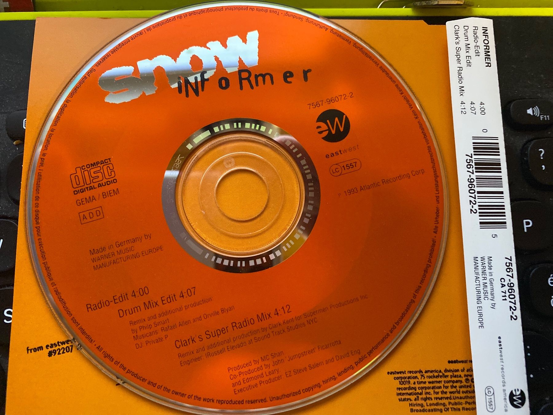 CDs: CD Single Snow - Informer - Bon état – Gebraucht aus Le Brassus von cinema13 2