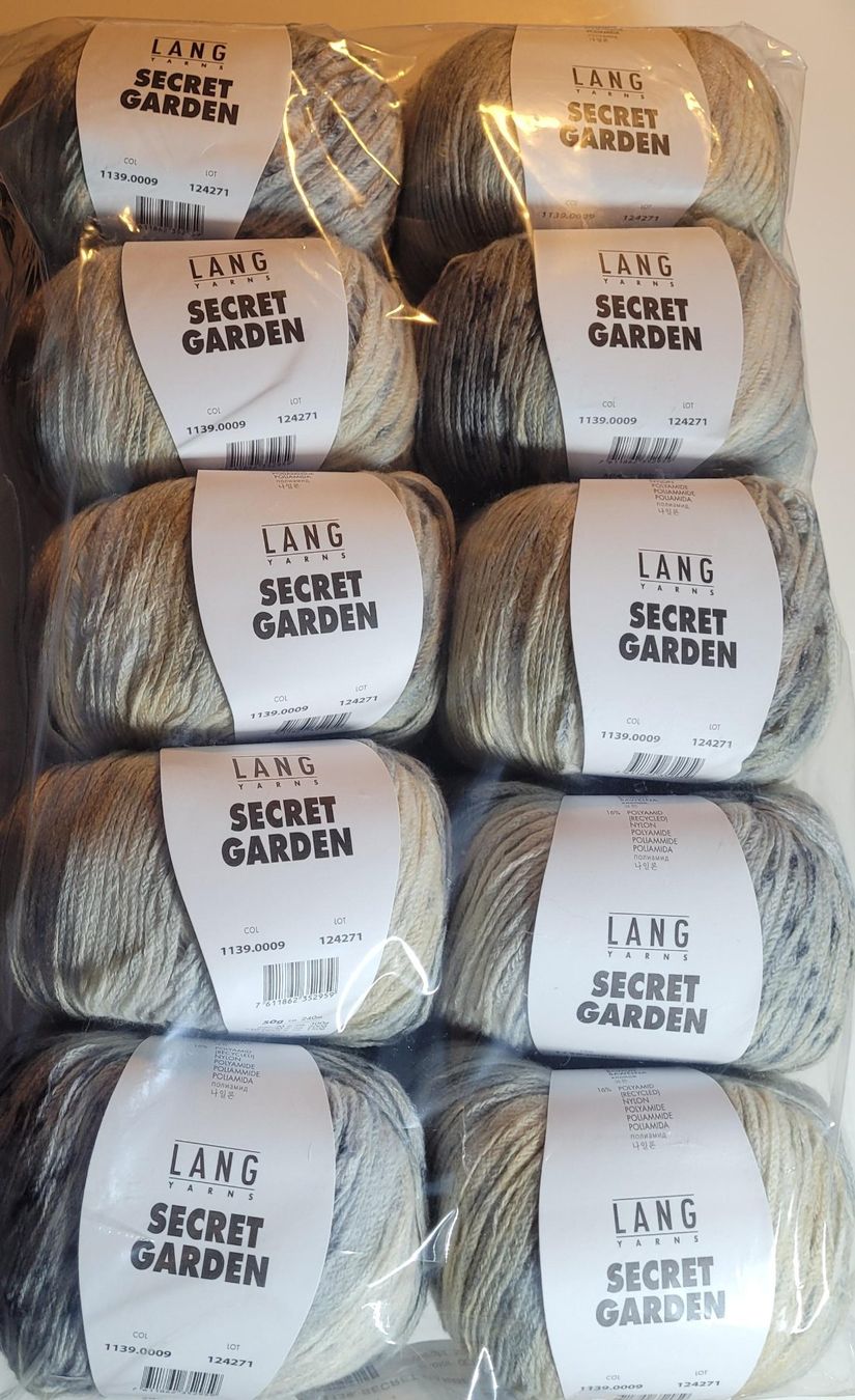 Lang Yarns Lana: SECRET GARDEN - ein farbenfrohes Baumwoll-Mischgarn – Nuovo e nell'imballaggio originale da Burgistein venduto da Azureus58