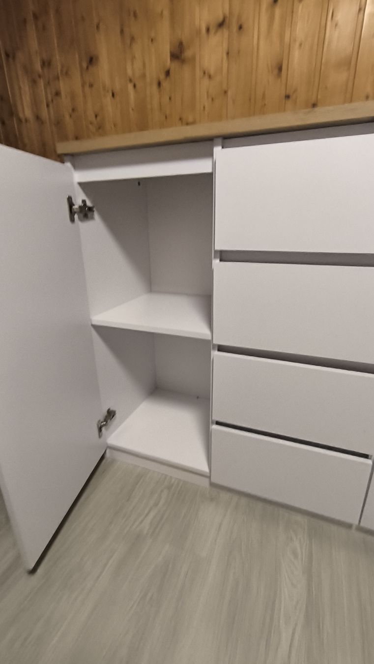 Cassettiere: Sideboard / Kommode weiss mit Holzplatte – Usato da Herisau venduto da lau_w58z 1