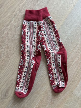 Socken rot gemustert Gr. 40