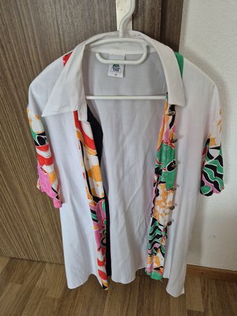Bunte Sommer Bluse Grösse 48