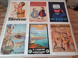 6 Reproductions affiches vintages éditions Clouet France