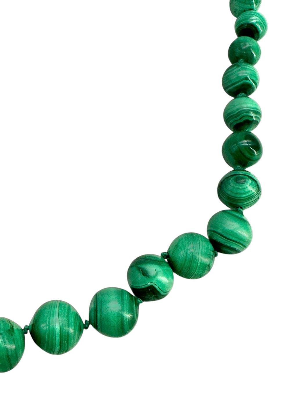 Catenine: Superbe Collier de perles en malachite véritable. L: 67.5 cm – Usato da Morges venduto da DidisLuxeFinds 2
