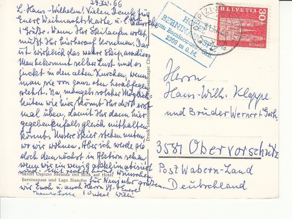 Cartoline postali: Berninapass 1966 – Usato da Bürglen TG venduto da StampGraf 1