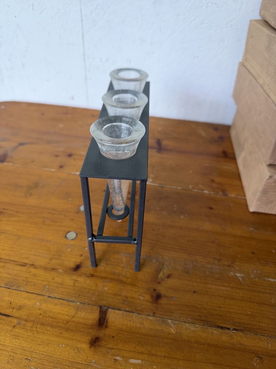 Portacandele: 3er Teelichthalter Glas Metall – Nuovo (secondo la descrizione) da Gurmels venduto da SwissShop21 3