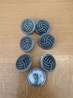 Knöpfe, Vintage, Silberlook, 7 Stk., zum Basteln, Top! (54)