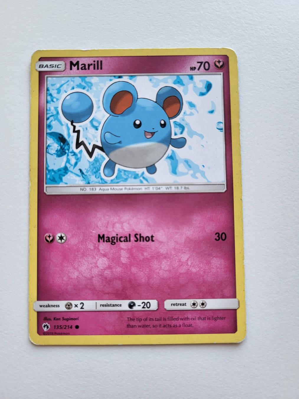 Pokémon Carte collezionabili: Marill (Lost Thunder 135/214) – Usato da Erlenbach ZH venduto da ram_mjn5