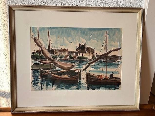 Dipinti: Aquarelle originale Palma de Mallorque – Usato da Colombier VD venduto da DENYSE01