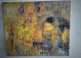 Abstraktes Kunstwerk 🎨 - Grossformatiges Unikat - Frühling