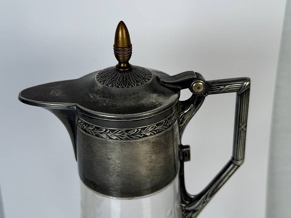 Carafes: Jugendstil Glaskaraffe mit Klappdeckel – D'occasion à Böckten par SELL-4U 2