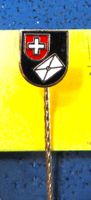 PTT SCHWEIZ BRIEFPOST SCHMUCK-ANSTECKNADEL  ENAMEL VINTAGE