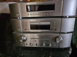 Marantz Stereoanlage Verstärker CD-Player Tuner Set Silber