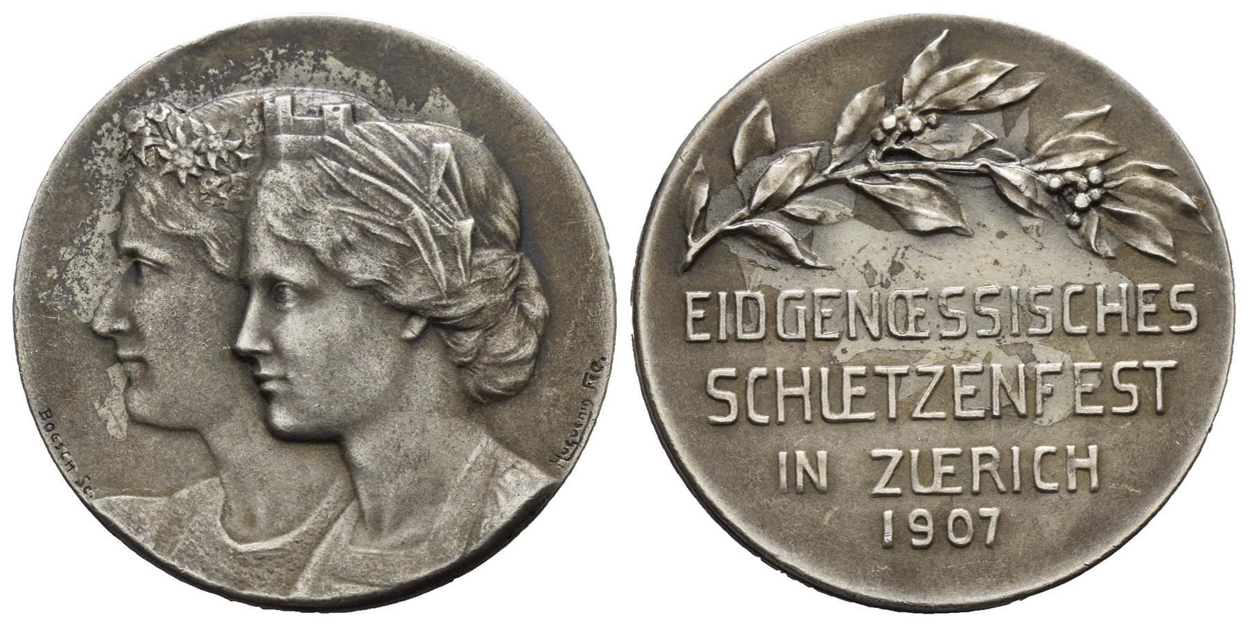Tutti le monete: Zürich 1907 , Silber /98 – Usato da Trimbach venduto da Solothurn1