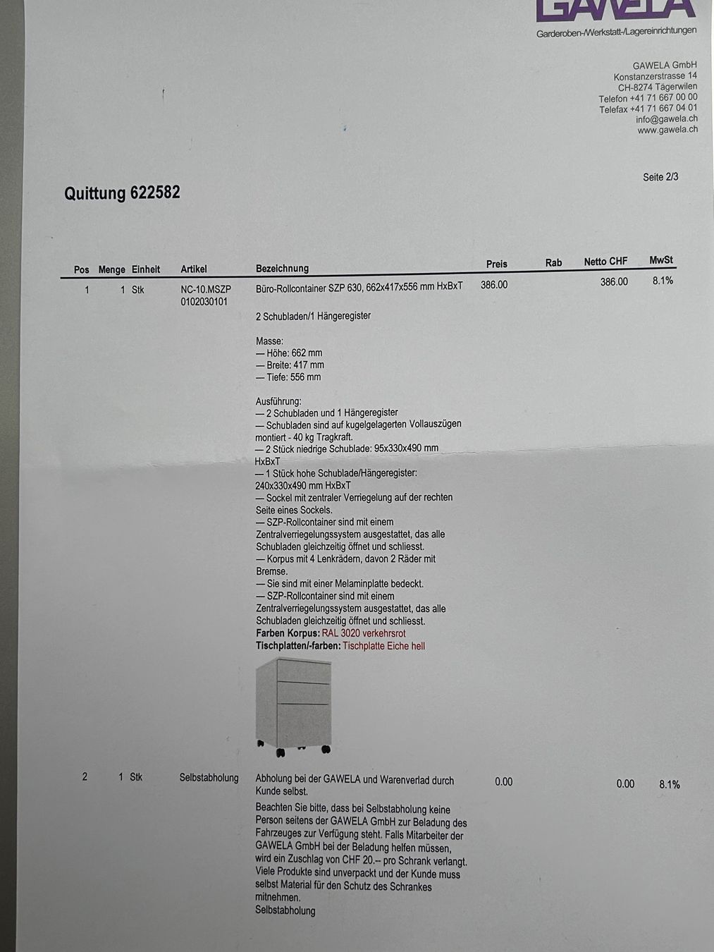 Banconi: SchubladenRollkorpus mit grosser Tiefe: HxBxT=56cmx42cmx56cm – Nuovo e nell'imballaggio originale da Fehraltorf venduto da lukasarnold 5