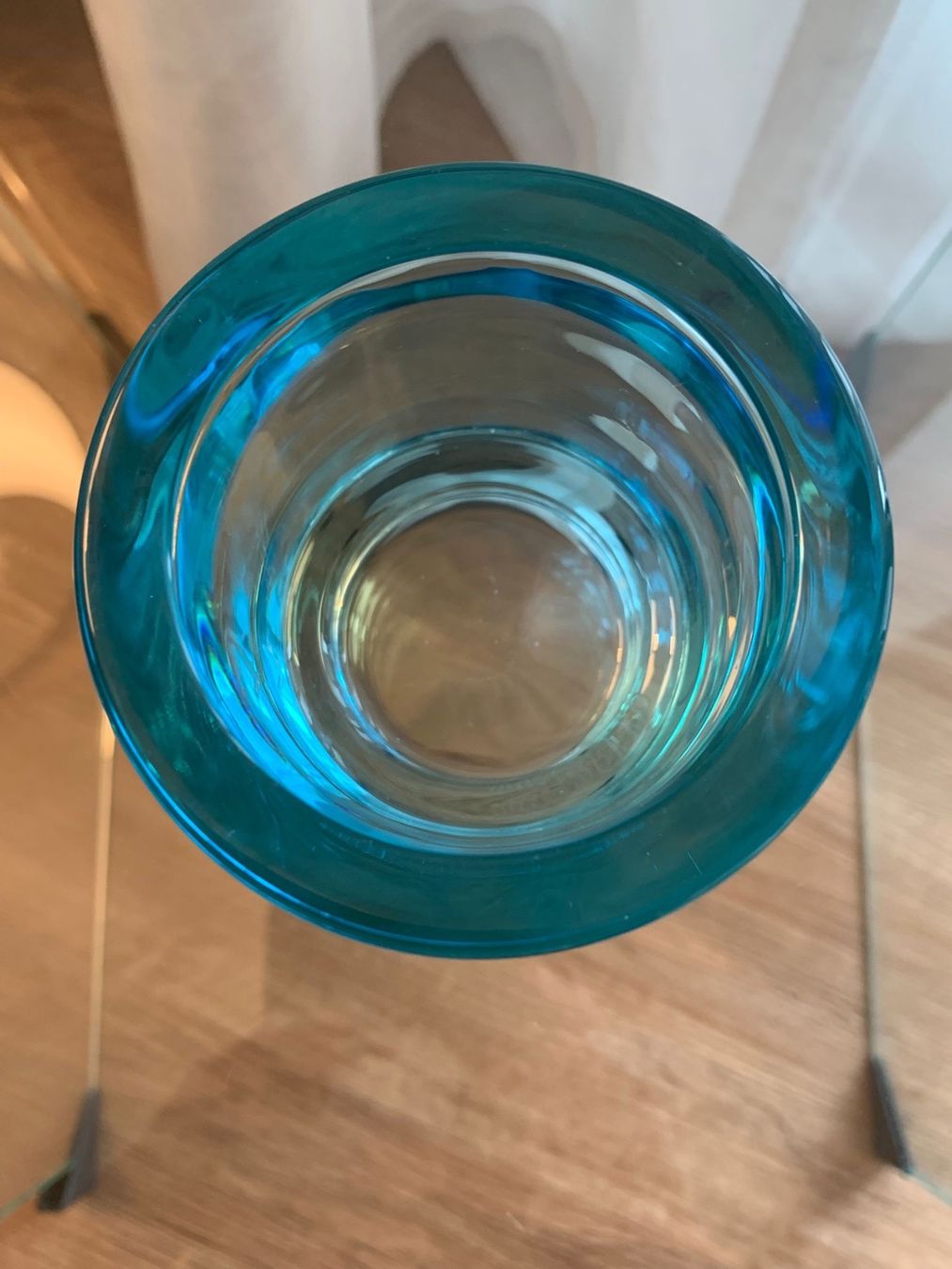 Iittala Kerzenständer: Marimekko Iittala Kerzenglas hellblau gross ein Stück – Gebraucht aus Nussbaumen AG von brigitebardot 2