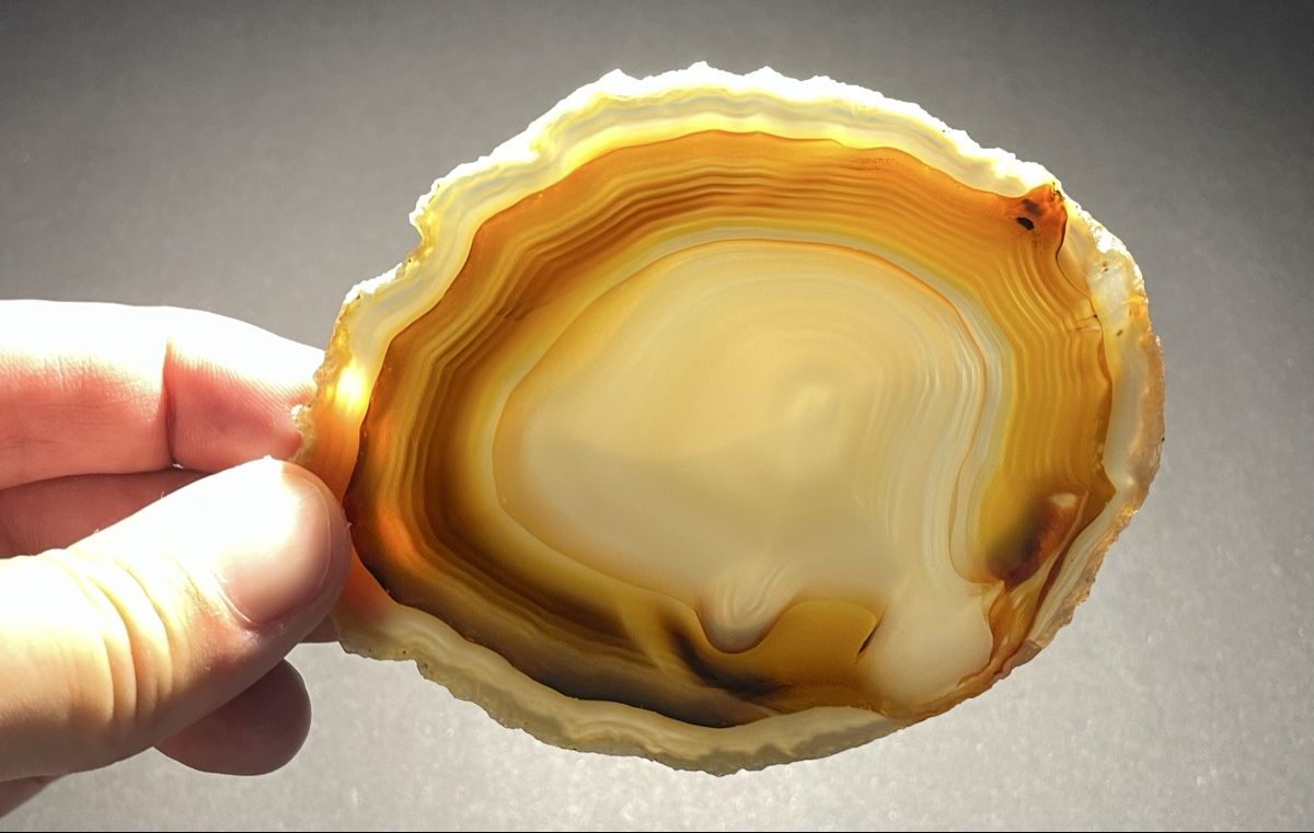 Minerali & Pietre curative: Agate slice decorative item, natural stone, 8.6cm, 86g – Usato da Zürich venduto da anton.schumann 4