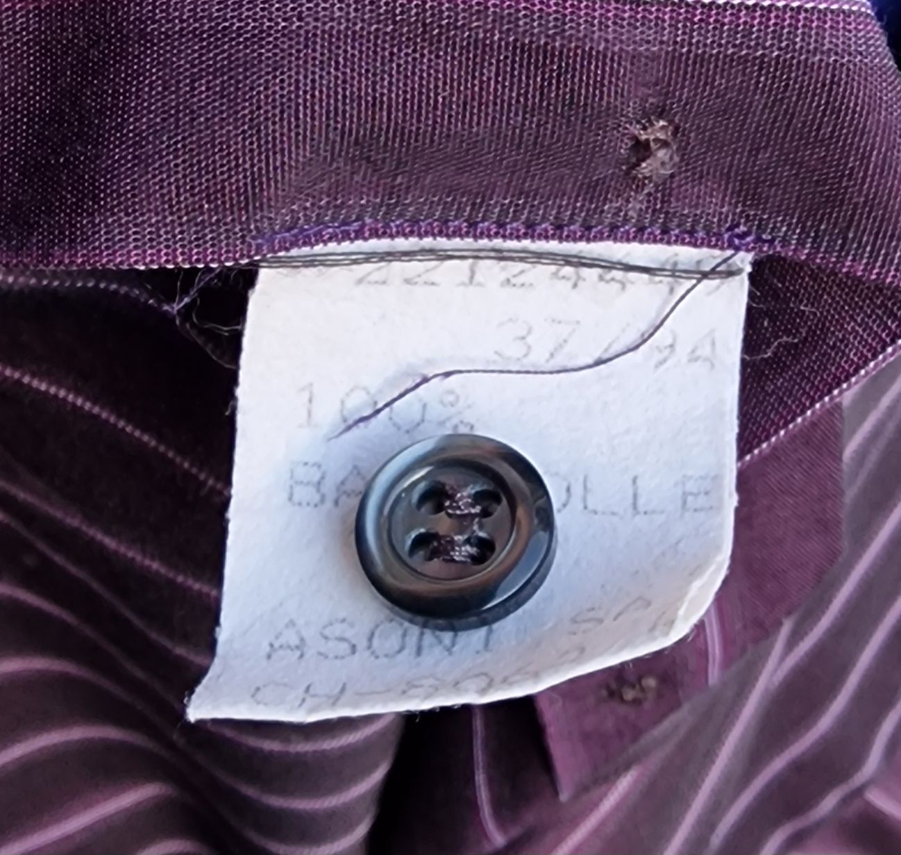 Camicie: Camicia YVES Camicia a righe Viola taglia 37 – Usato da Volketswil venduto da agc_th5j 1