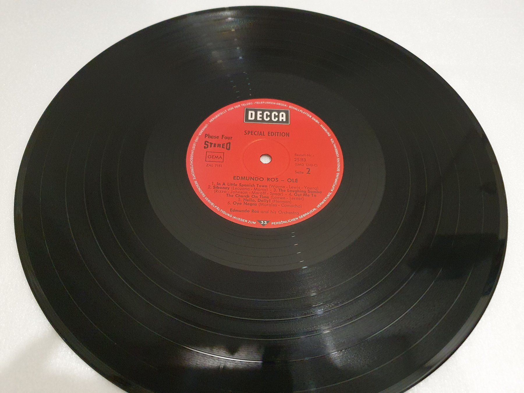 Dischi in vinile: Edmundo Ros – Olé – Usato da Uster venduto da Vinyl-Leidenschaft 4