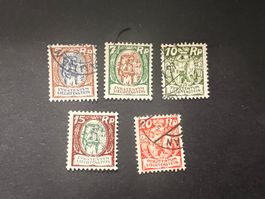 Liechtenstein 1921 Mi, 66-69 gest. und *  (3056)