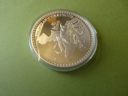 versilberte Medaille 50 mm PP,  Inlay Prägung Zypern