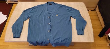 We Fashion Herren Strick Jacke Blau Grösse L 100% Baumwolle
