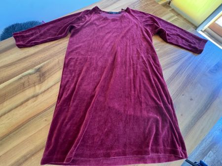Gudrun Sjöden mega tolles weinrotes Samtkleid Gr. S