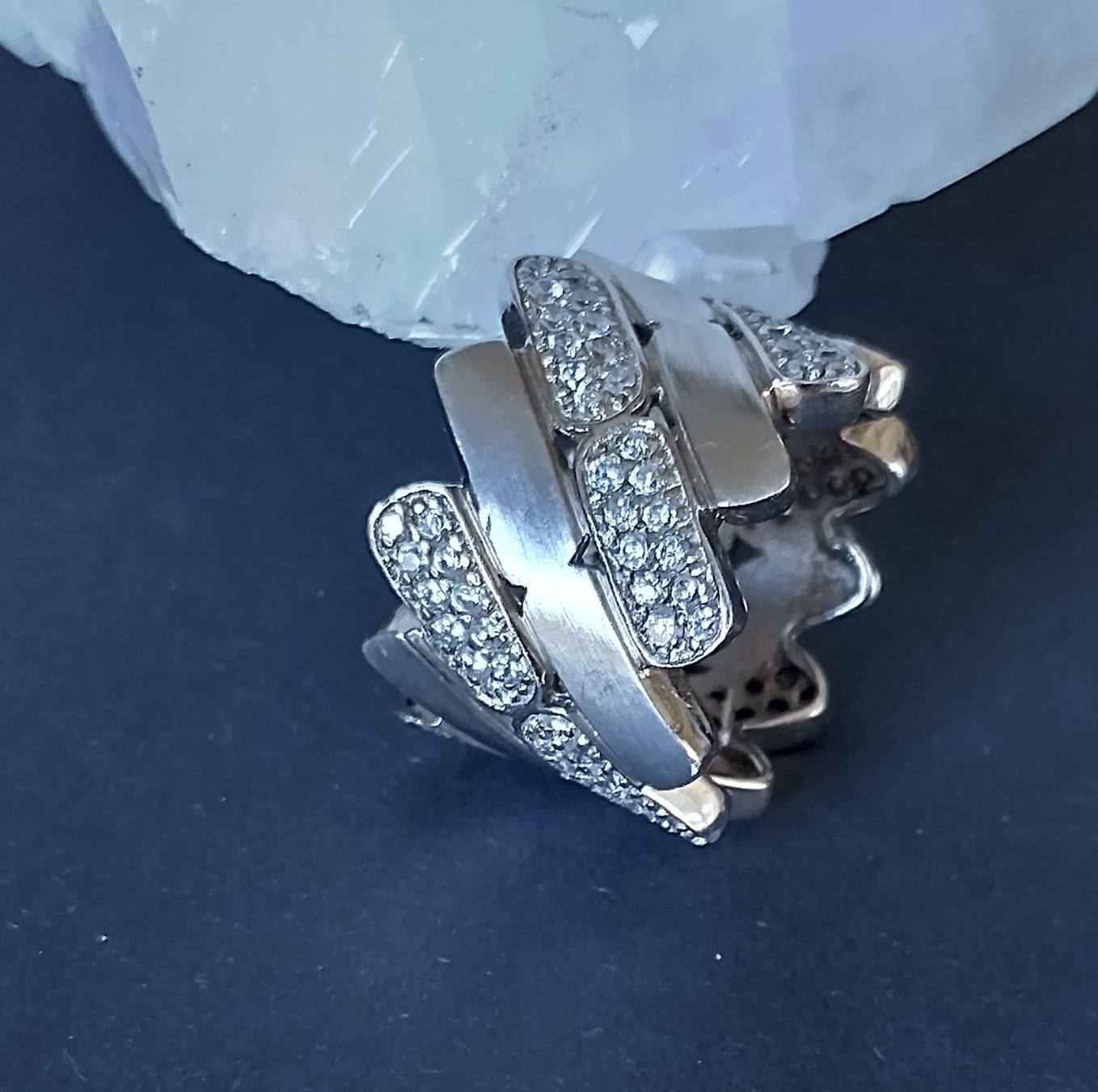 Anelli: COCKTAIL MEGA RING SILBER 925 MIT ZIRKONIA – Usato da Romanshorn venduto da Glitzer-Paradies 1