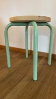 DOMSTEN Hocker IKEA mit Holz-mintgrün. 