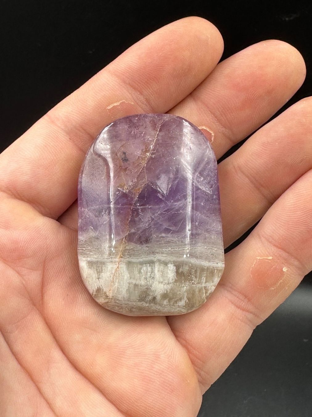 Minerali & Pietre curative: Amethyst mit Achat Handschmeichler Heilstein – Nuovo e nell'imballaggio originale da Männedorf venduto da Handschmeichler 3