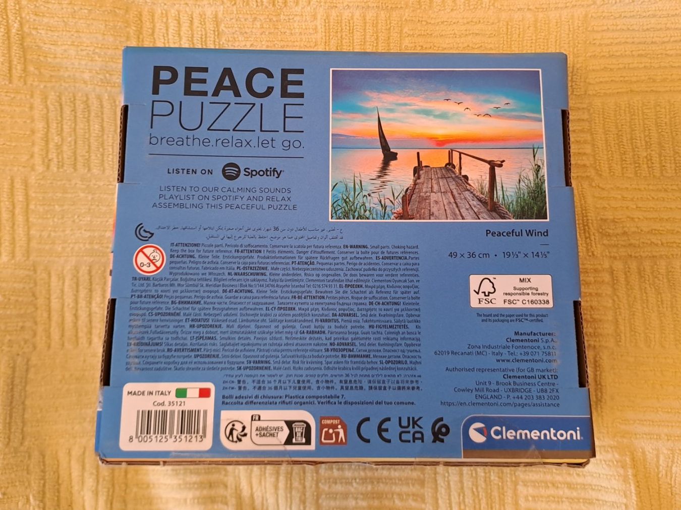 Clementoni Puzzle: Peace Puzzle – Nuovo e nell'imballaggio originale da Zürich venduto da mili021 2
