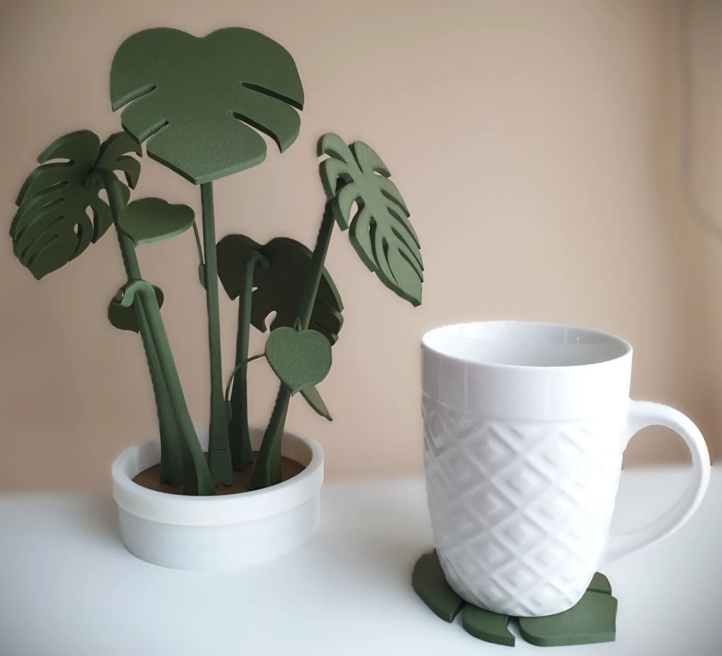 Sottobicchieri: Monstera Pflanze Untersetzer – Nuovo e nell'imballaggio originale da Dietikon venduto da You_Want_We_Print 3