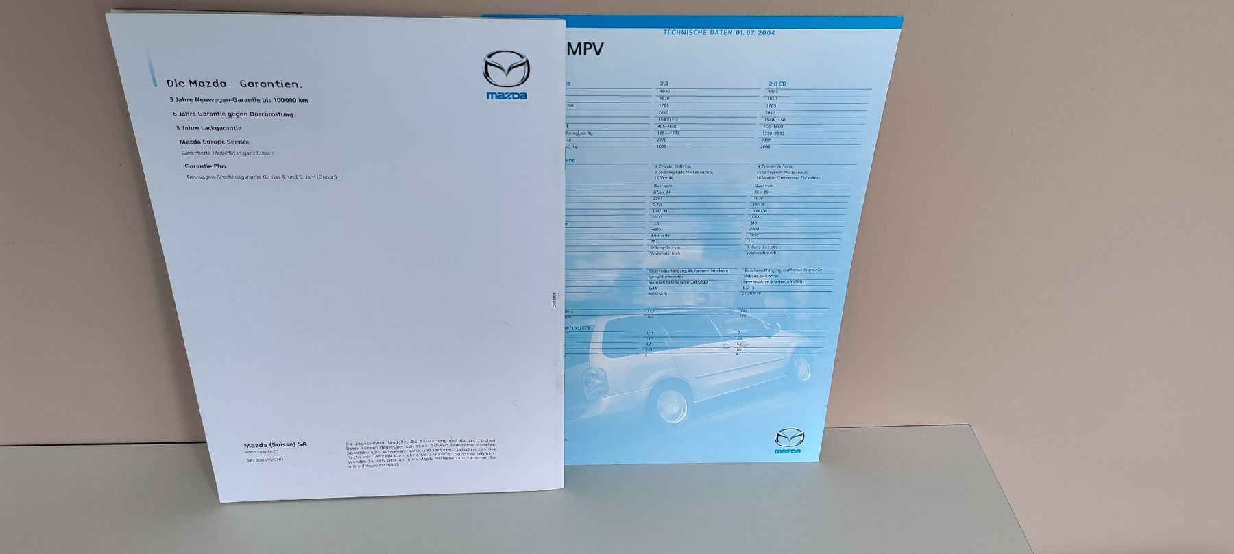 Mazda Dokumente: MAZDA MPV - Prospekt/Katalog - DE/inkl. Preisliste – Gebraucht aus Boswil von MAF_952 2
