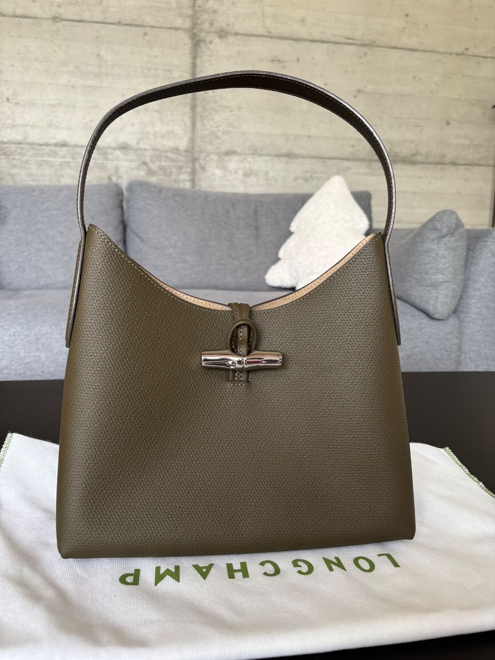 Longchamp Borse da donna: Élégant sac Longchamp vert kaki – Nuovo (secondo la descrizione) da Grugnay (Chamoson) venduto da Esperanza67