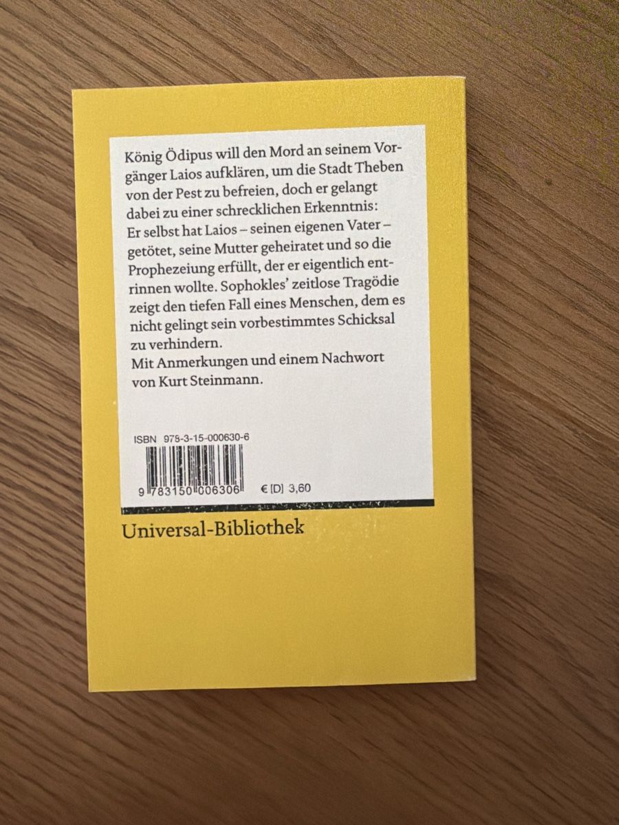 Livres: König Ödipus - Sophokles – Neuf (Voir description) à Zug par sab_sm5q 1