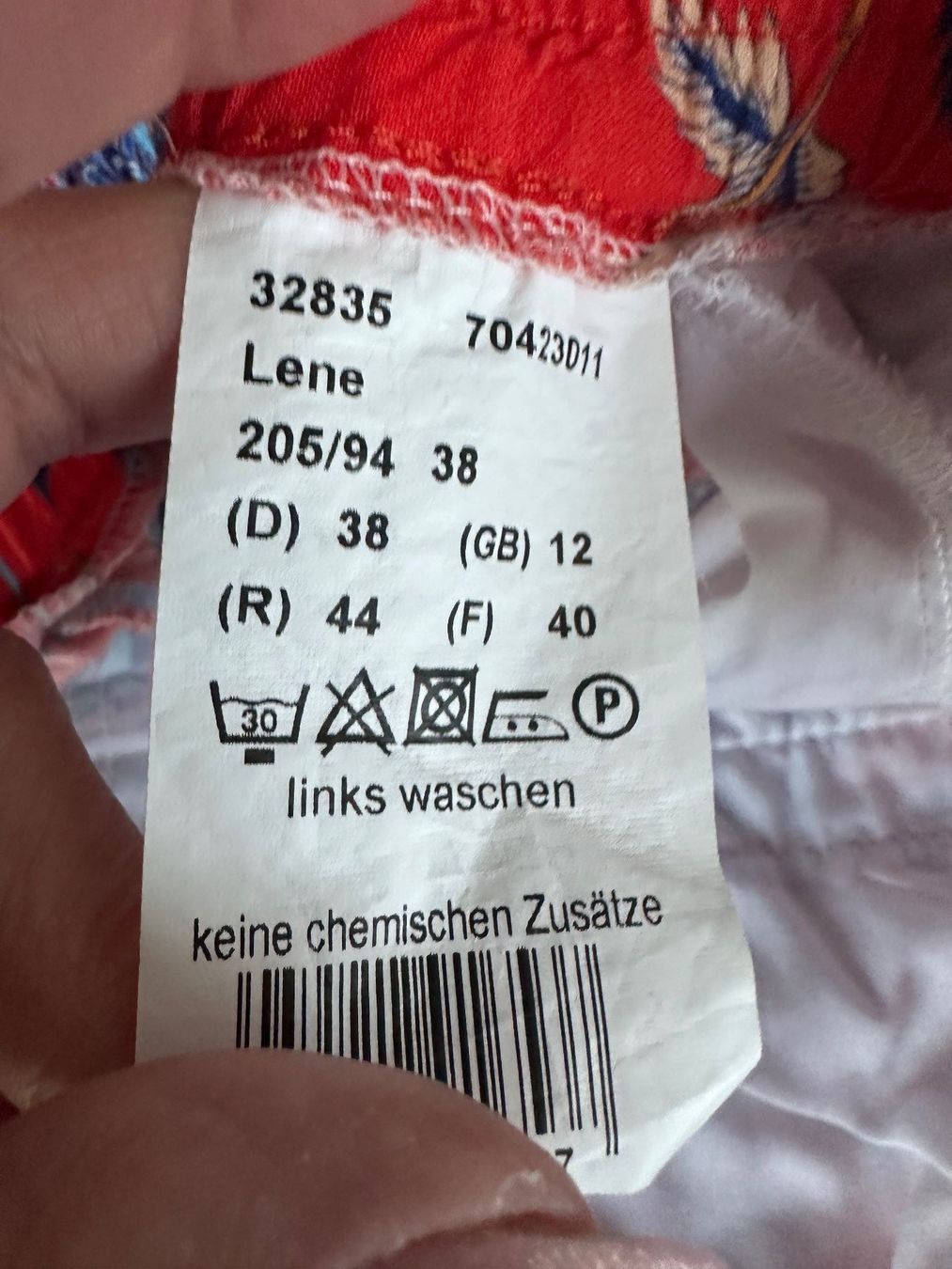 Pantaloni: Damen-Sommerhose Gr.38 rot – Usato da Wettswil venduto da haddy91 2