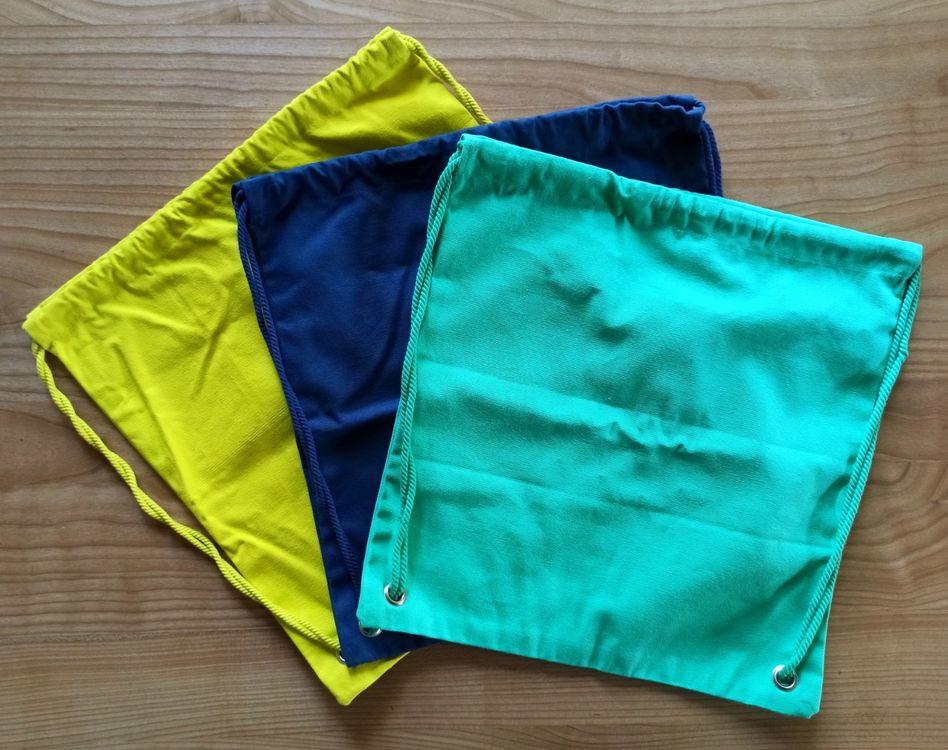 einfaches Stoffrucksäckli, neu, Farbe &amp;quot;limette&amp;quot; | Kaufen auf Ricardo