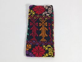 Etui à lunettes multicolore fermeture velcro 18 x 8 cm