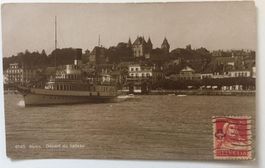 Nyon, départ du bateau ITALIE, circulée 1920