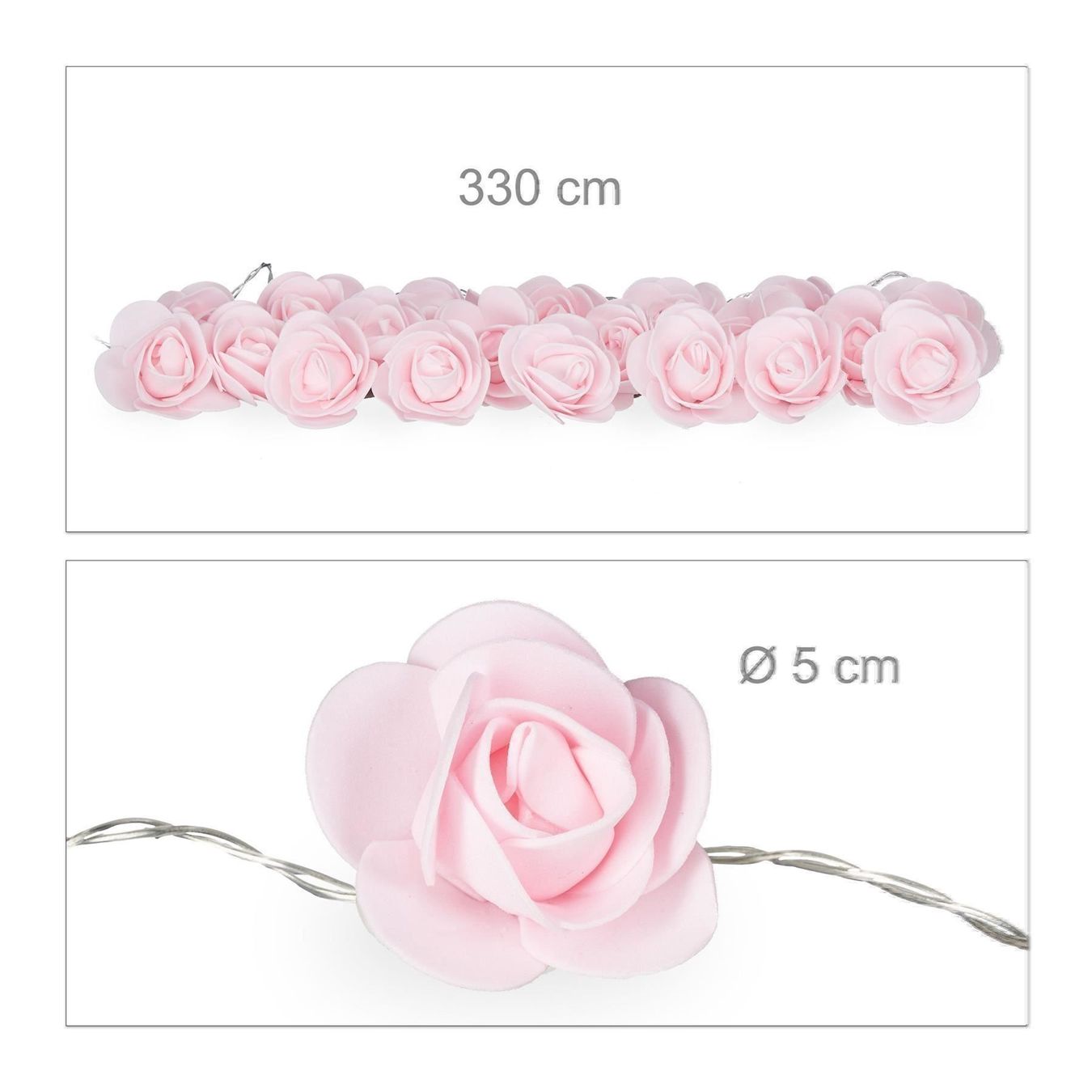 Lichterketten & Leisten: ROSEN LED-LICHTERKETTE PINK 3.3m – Neu und originalverpackt aus Gerlafingen von Tsuru