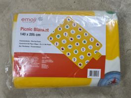 Grosse gelbe emoji Picknickdecke 140x200cm,mehrere vorhanden